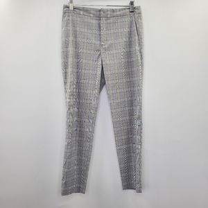 Zara Gray Plaid Pants Cropped Career Work Wear